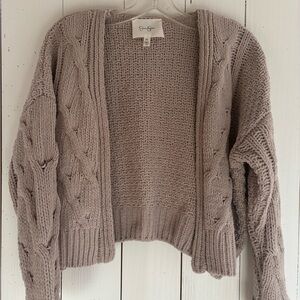 Jessica Simpson Taupe Knit Cardigan